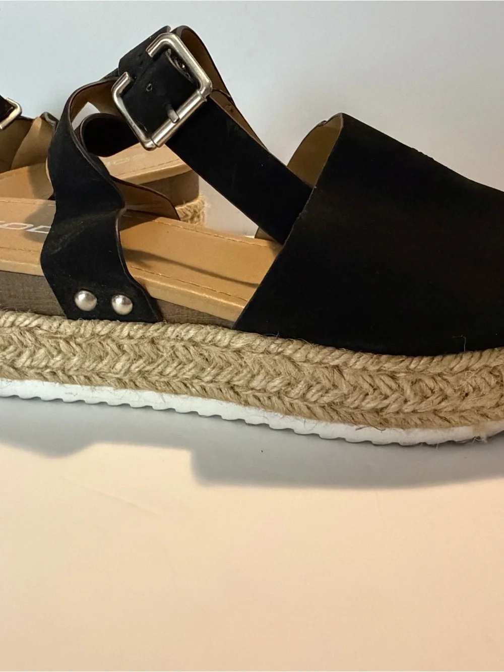 Black Platform Sandals - Women